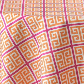 Orange and Pink Greek Key - view 1