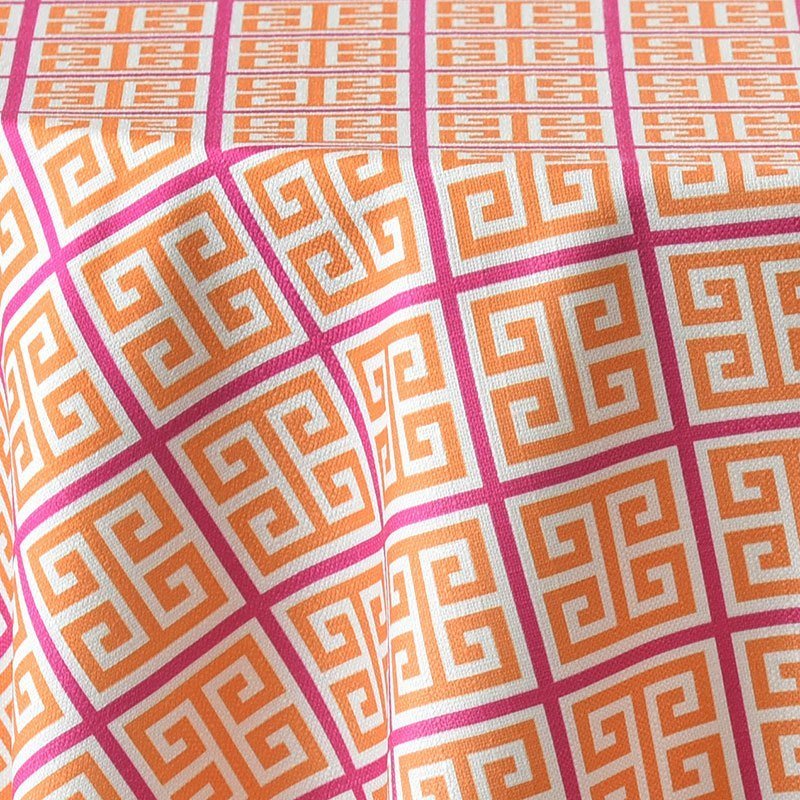 Orange and Pink Greek Key - view 1 of 2