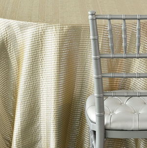 Bone and Silver Metallic Stripe
