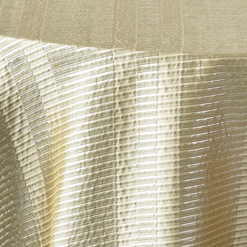 Bone and Silver Metallic Stripe