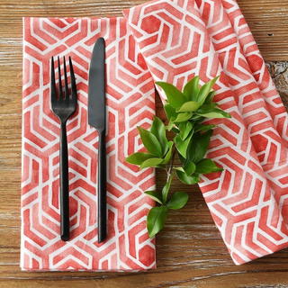 Coral Honeycomb Napkin - view 2