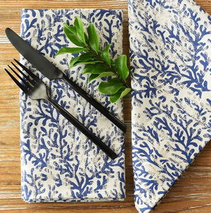 Navy Beachfront Napkin