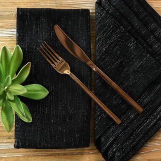 Black Metallic Burlap - view 4