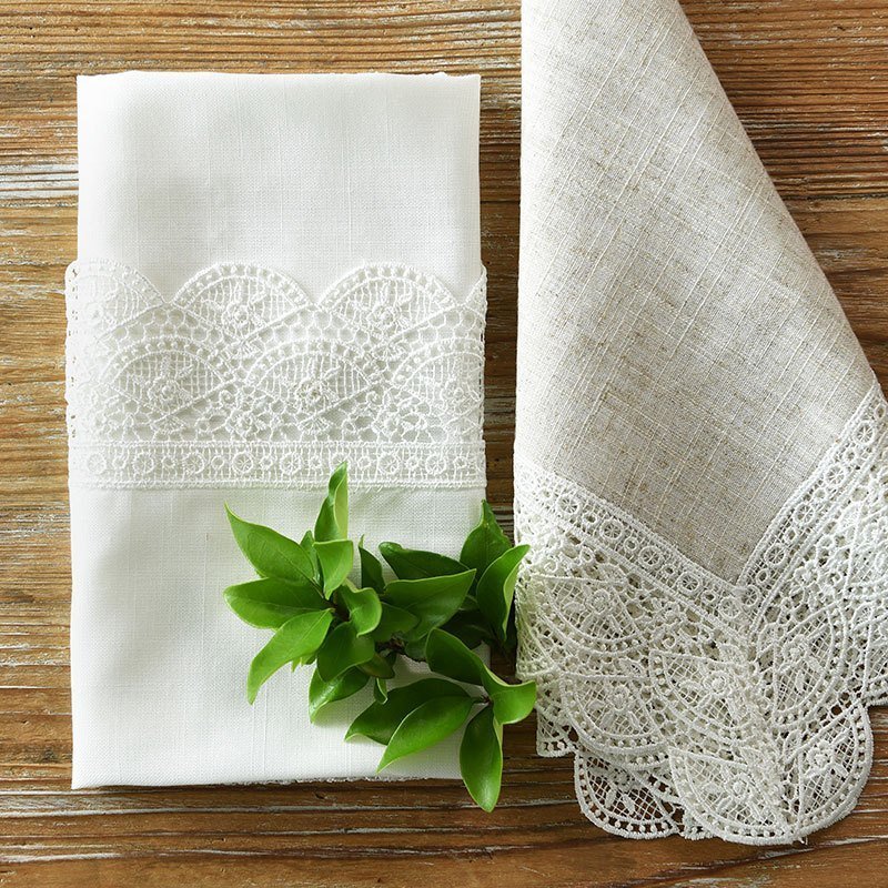 Snow Elizabeth Lace Napkin - view 3 of 4