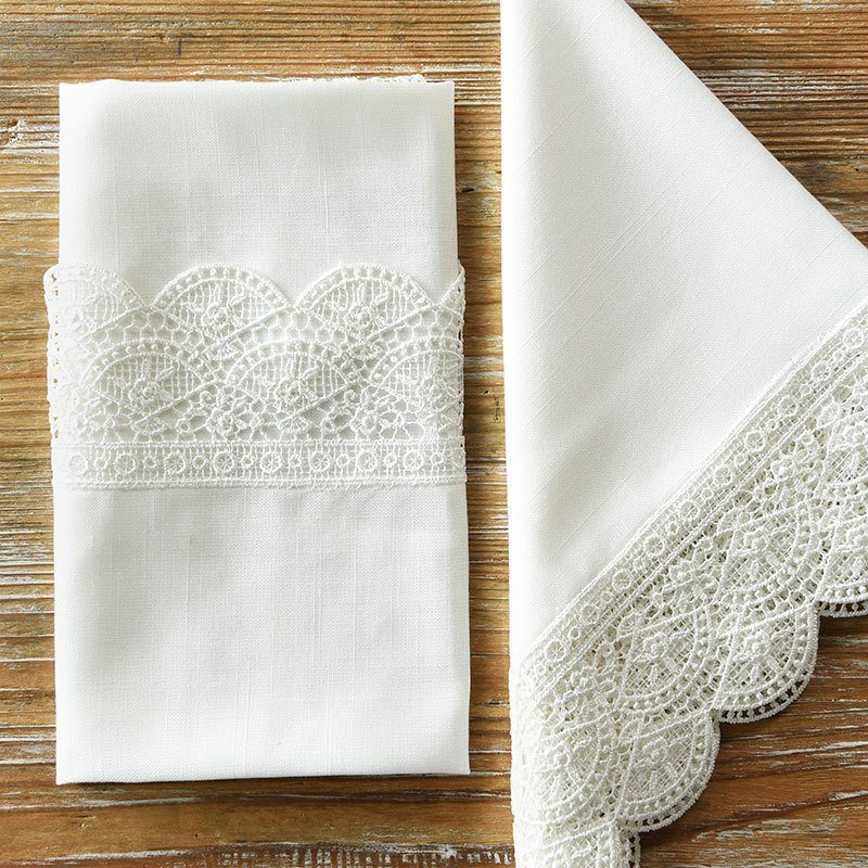 Snow Elizabeth Lace Napkin - view 2 of 4