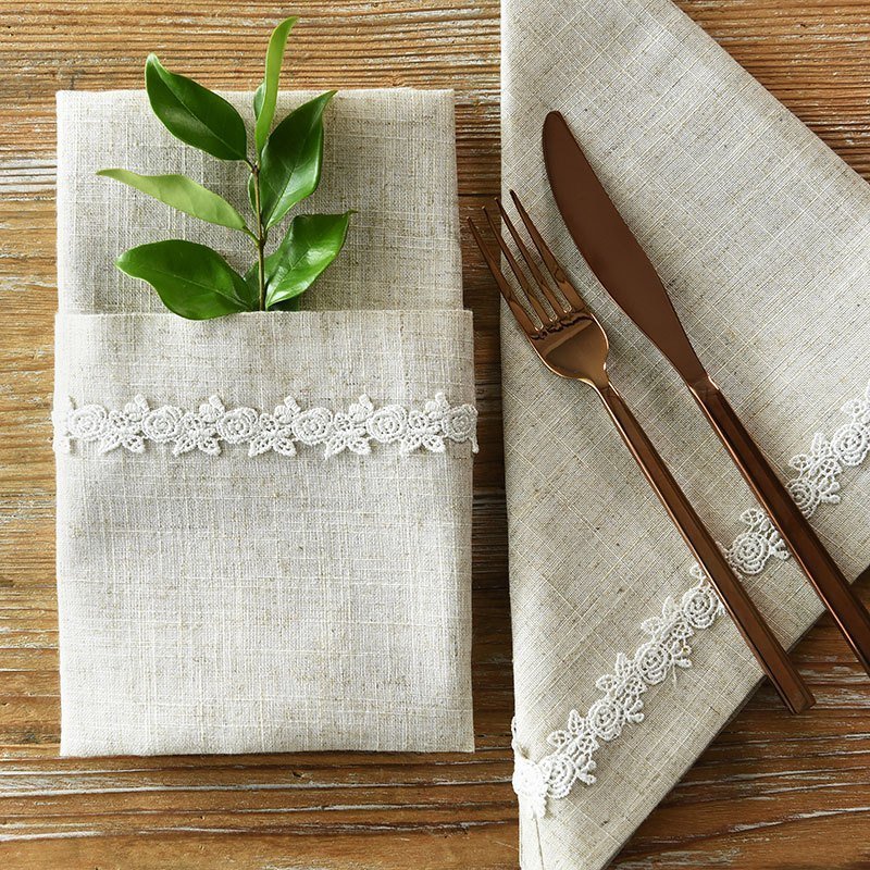 Flax Diana Lace Napkin