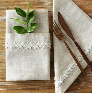 Flax Diana Lace Napkin