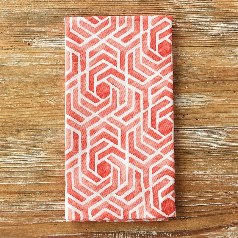 Coral Honeycomb Napkin - view 1 of 3