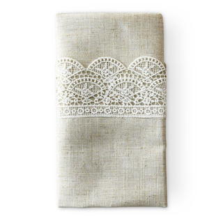 Flax Elizabeth Lace Napkin - view 3