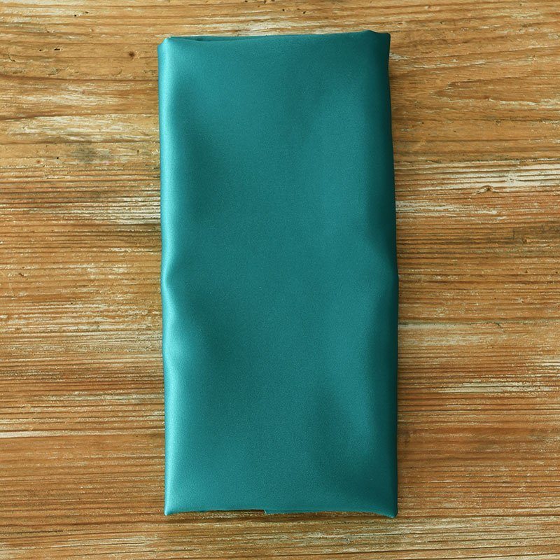 Crepe Teal Lamour Satin