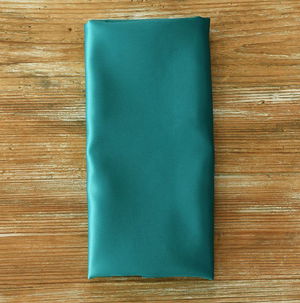 Crepe Teal Lamour Satin