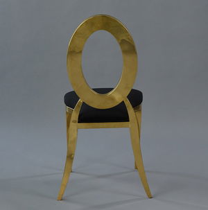 Gold Amsterdam Chair - Black Velluto Seat