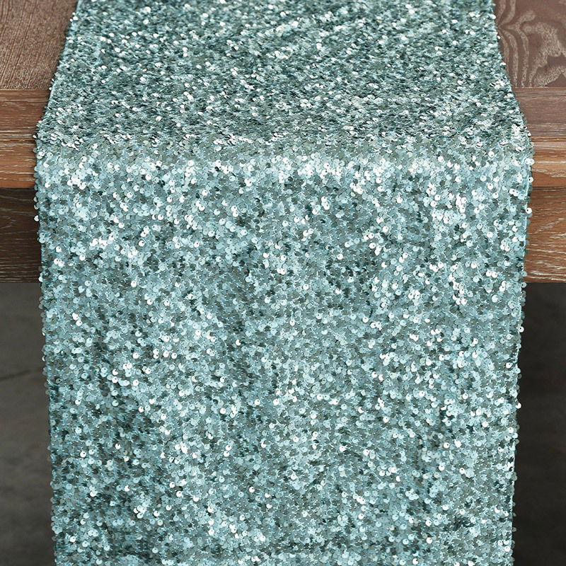 Aqua Sequin Taffeta