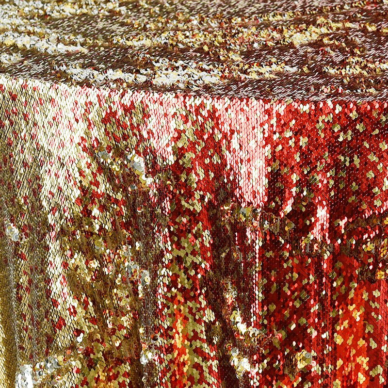 Red and Gold Ombre Sequin