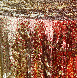 Red and Gold Ombre Sequin