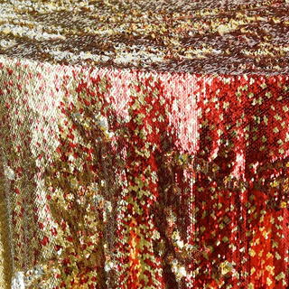 Red and Gold Ombre Sequin - view 1