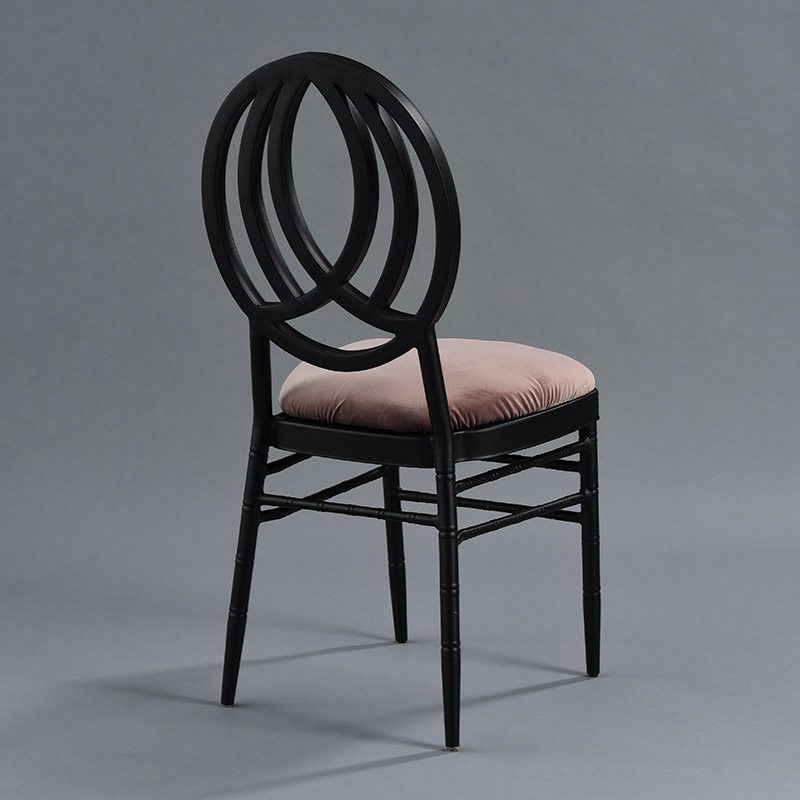 Black Phoenix Chair with Rose Velvet - Patented Design