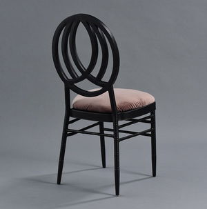 Black Phoenix Chair with Rose Velvet - Patented Design