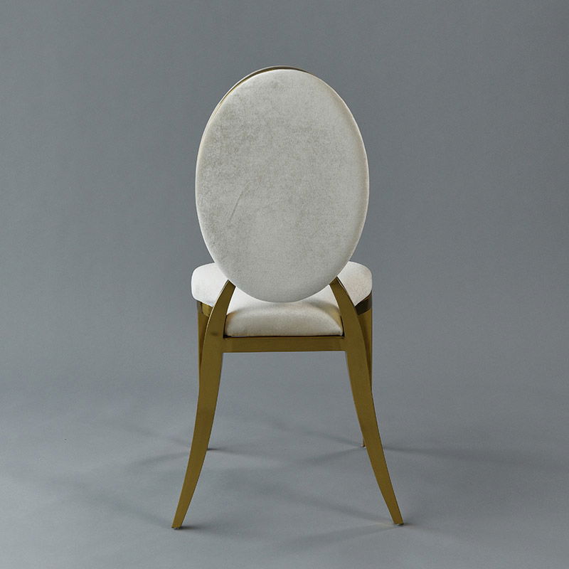 Gold Amsterdam Chair - Oatmeal Velvet Seat and Back