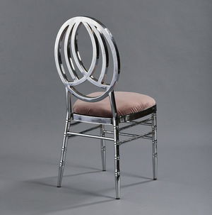 Silver Phoenix Chair with Rose Velvet - Patented Design