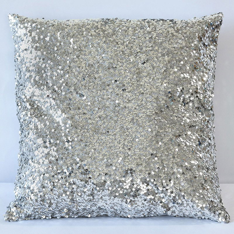 Silver Sequin Taffeta