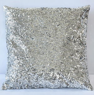 Silver Sequin Taffeta