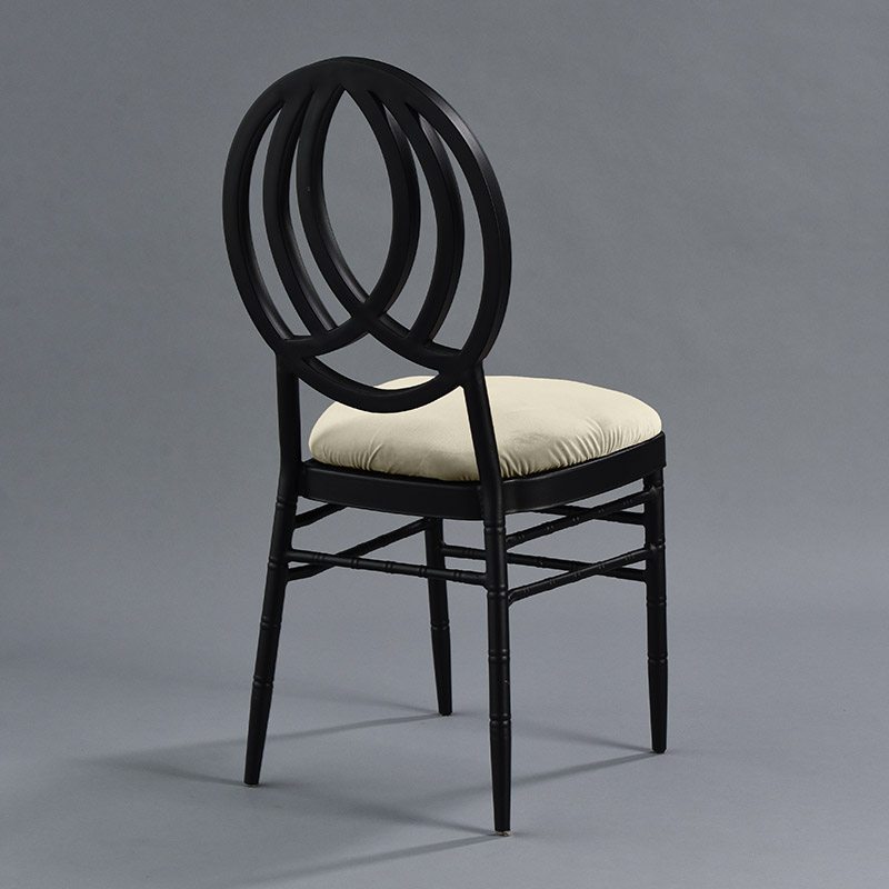 Black Phoenix Chair with Oatmeal Velvet - Patented Design