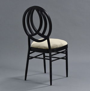 Black Phoenix Chair with Oatmeal Velvet - Patented Design