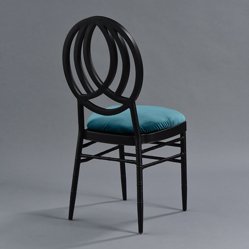 Black Phoenix Chair with Turquoise Velvet - Patented Design