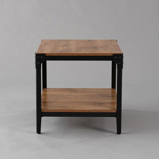 Black with Natural Wood Pasadena End Table - view 2