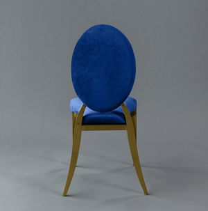 Gold Amsterdam Chair - Indigo Velvet Seat and Back