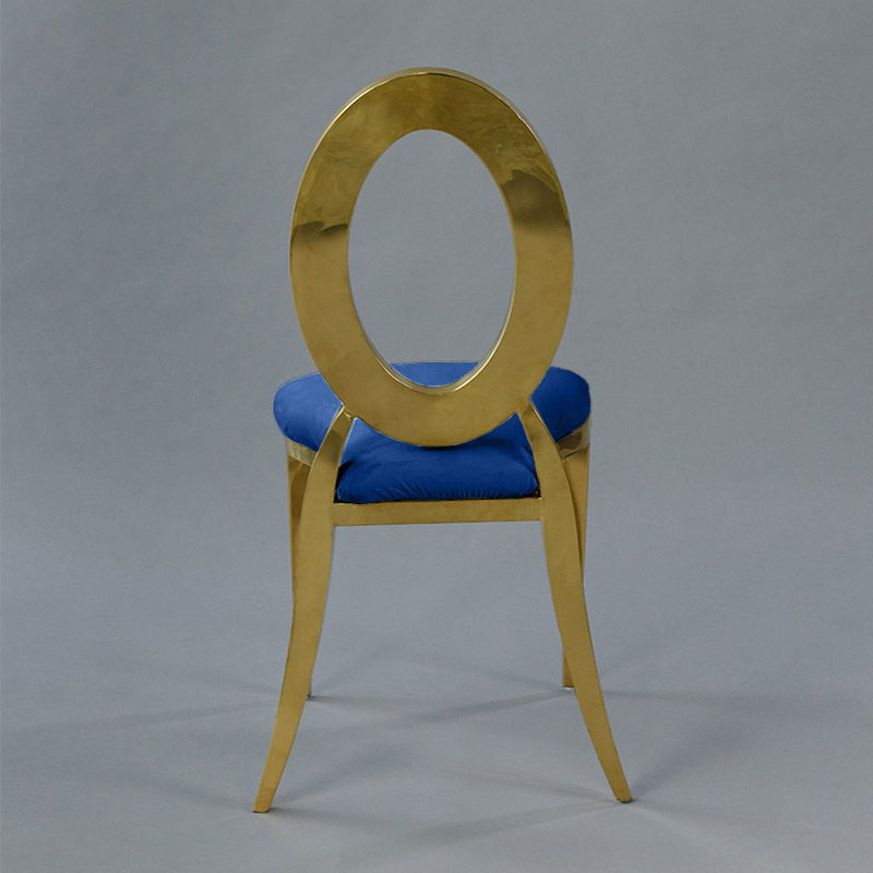 Gold Amsterdam Chair - Indigo Velvet Seat