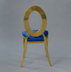 Gold Amsterdam Chair - Indigo Velvet Seat