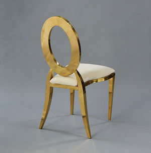 Gold Amsterdam Chair - Oatmeal Velvet Seat