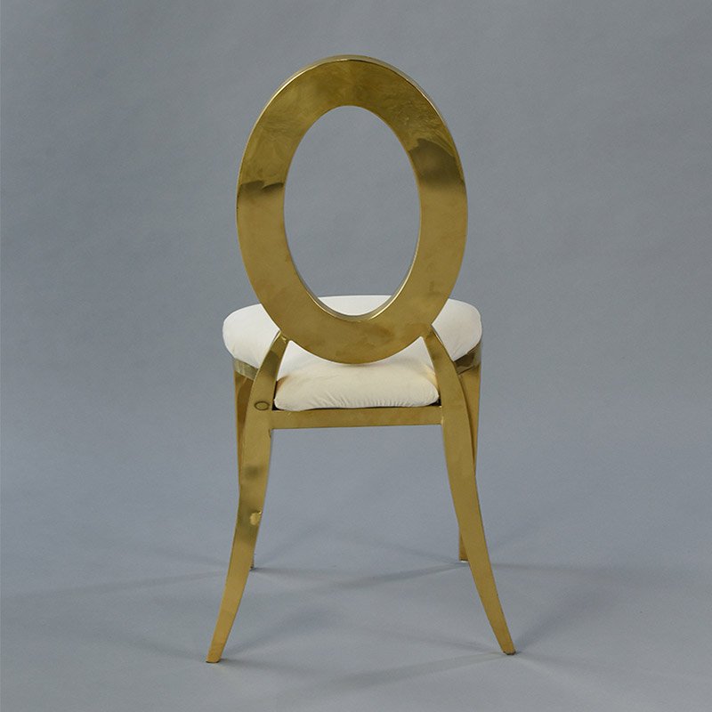 Gold Amsterdam Chair - Oatmeal Velvet Seat