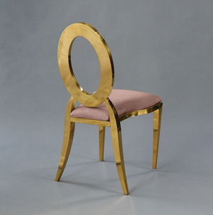 Gold Amsterdam Chair - Rose Velvet Seat