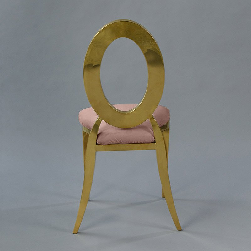 Gold Amsterdam Chair - Rose Velvet Seat