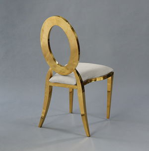 Gold Amsterdam Chair - Steel Velvet Seat