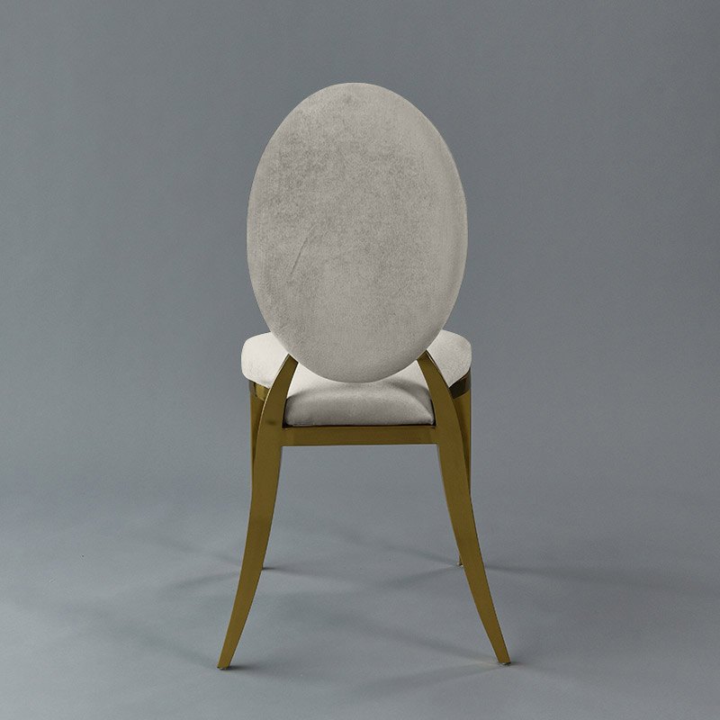 Gold Amsterdam Chair - Steel Velvet Seat and Back