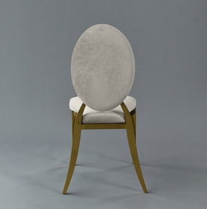 Gold Amsterdam Chair - Steel Velvet Seat and Back