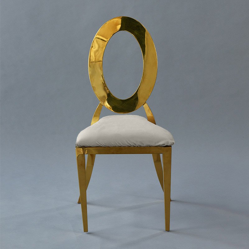 Gold Amsterdam Chair - Steel Velvet Seat