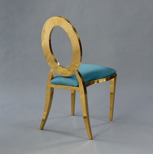 Gold Amsterdam Chair - Turquoise Velvet Seat