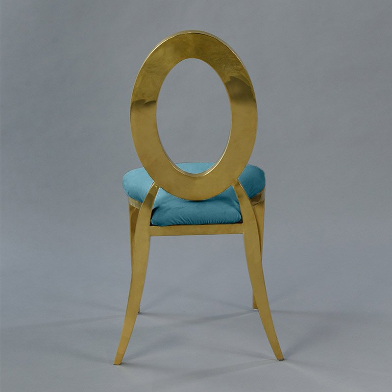 Gold Amsterdam Chair - Turquoise Velvet Seat