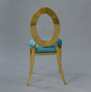 Gold Amsterdam Chair - Turquoise Velvet Seat