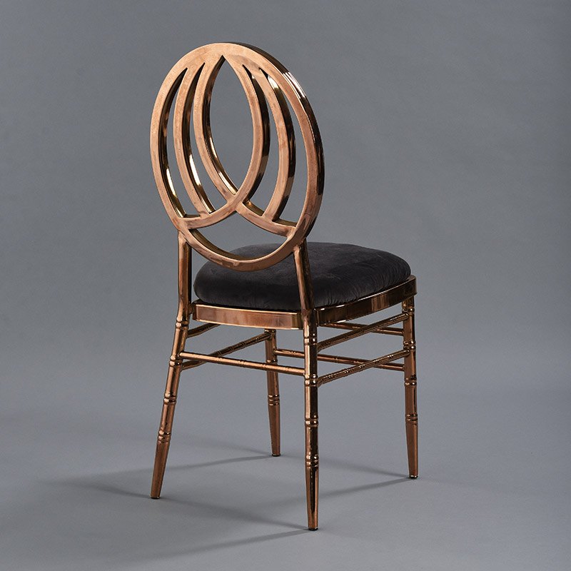 Rose Gold Phoenix Chair with Black Velvet - Patented Design