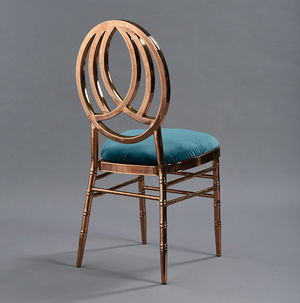 Rose Gold Phoenix Chair with Turquoise Velvet - Patented Design