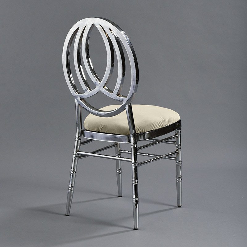 Silver Phoenix Chair with Oatmeal Velvet - Patented Design