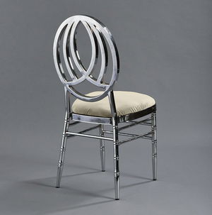 Silver Phoenix Chair with Oatmeal Velvet - Patented Design