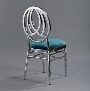 Silver Phoenix Chair with Turquoise Velvet - Patented Design