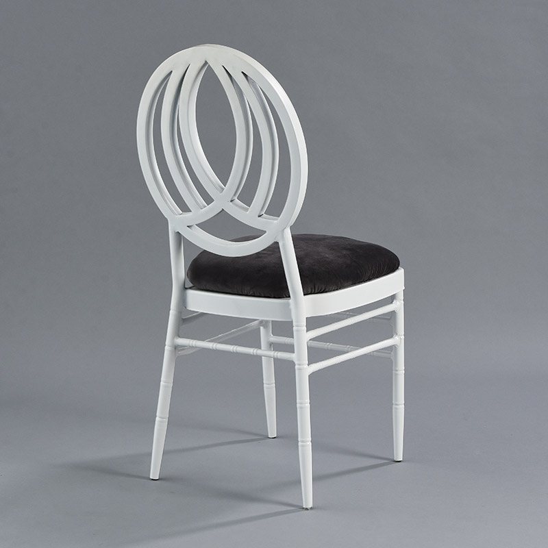 White Phoenix Chair with Black Velvet - Patented Design